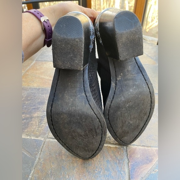 Jeffrey Campbell Cromwell Western Black Suede Snakeskin Leather Booties-Size 9 - Picture 7 of 15